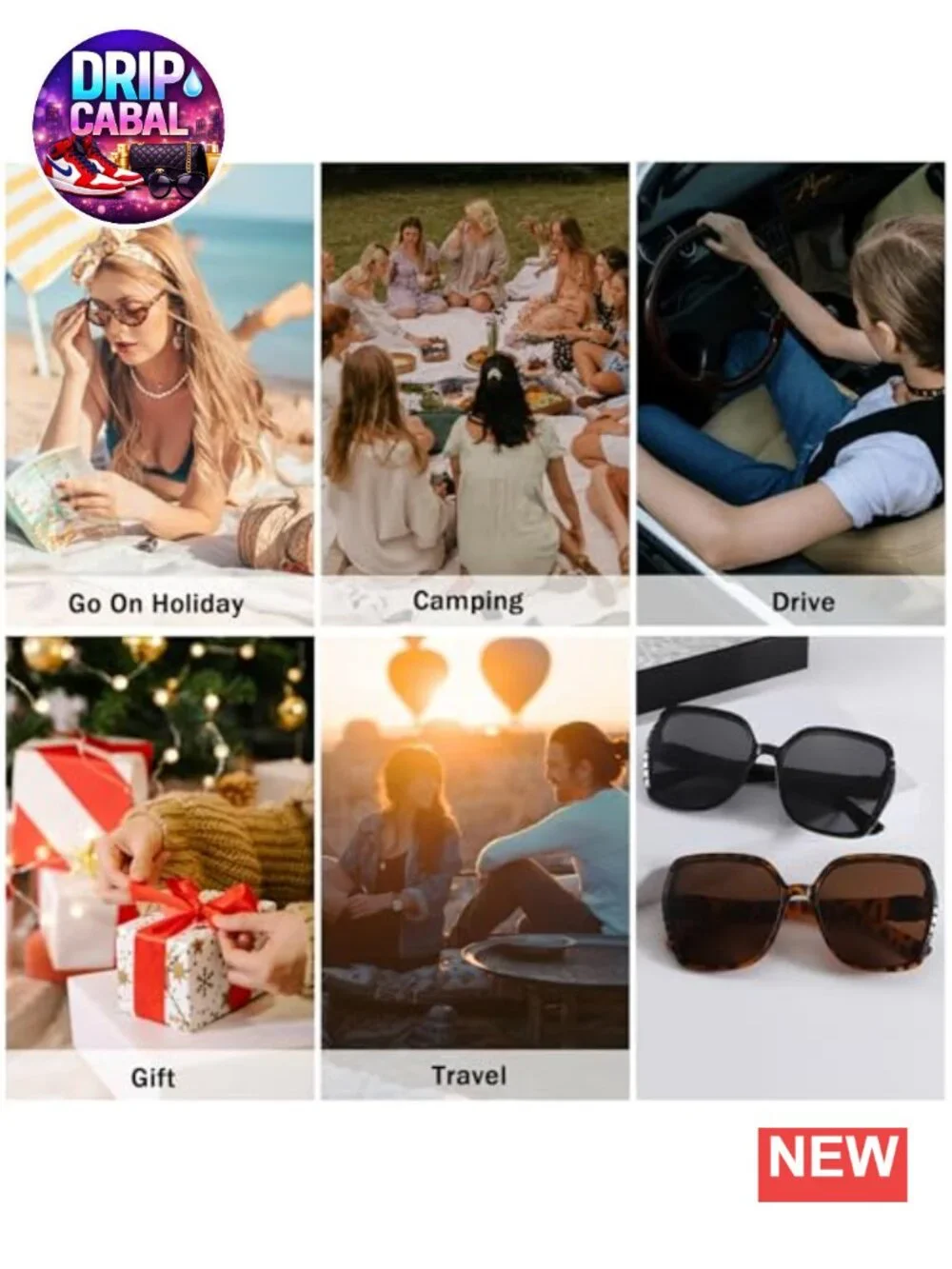 Oversized Square Sunglasses Women Vintage Crystal Retro Glasses UV400